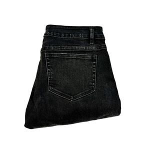 The Kooples Skin Black Denim Ripped Jeans Skull Accent Pocket Size 26